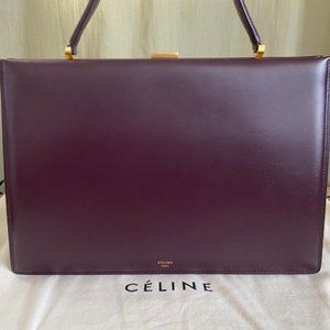 Celine Rare Medium Clasp Bag burgundy like new! $4500